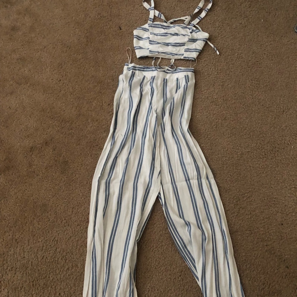2 piece pant romper